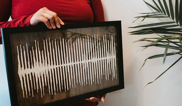 Solid Wood Sound wave art