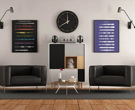 Music sound wave artwork