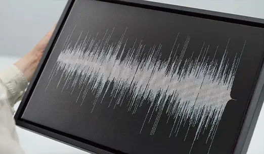 Framed Canvas Soundwave Art