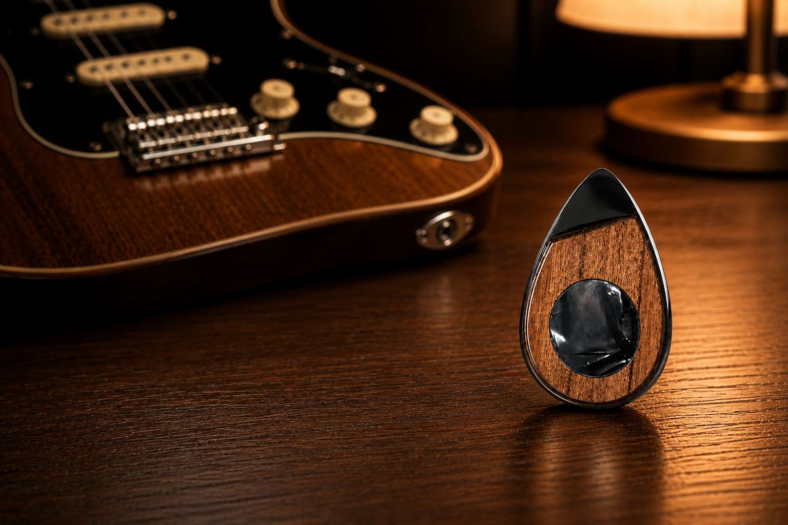 Black pearl linlay inspired by guitar pickguards