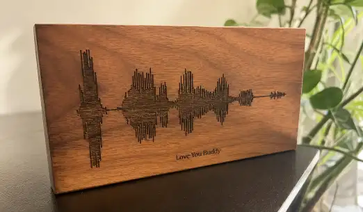 Walnut Soundwave Art