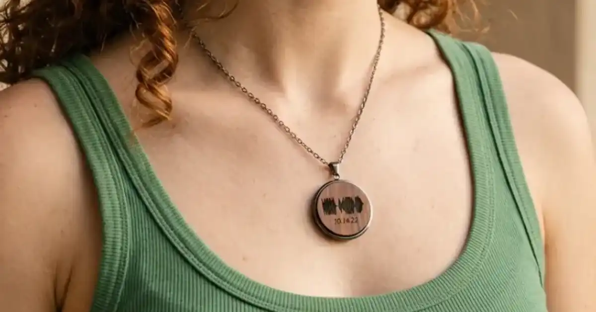 soundwave voice recording necklace