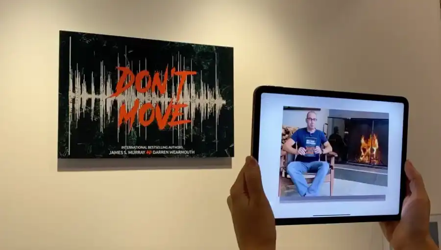 James Murray viewing his personalized Soundwave Art