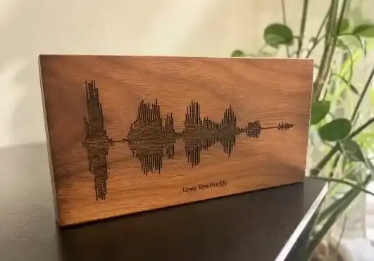 Playable Walnut Soundwave Art